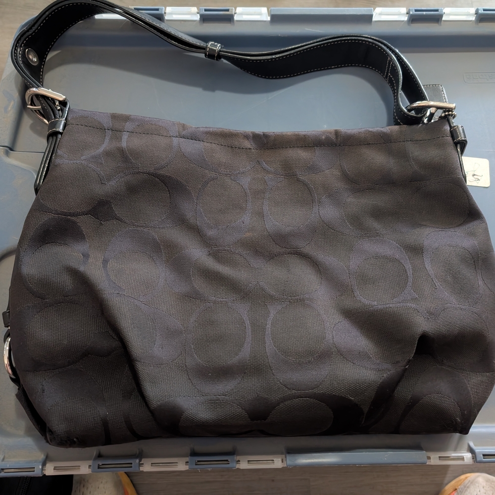 Coach Black Signature Shoulder Bag